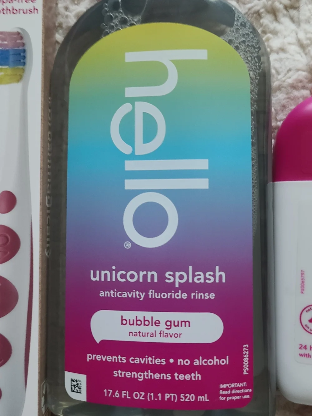 Unicorn Bubble Gum Kids Toothpaste, Rinse & Deodorant Bundle - Pink